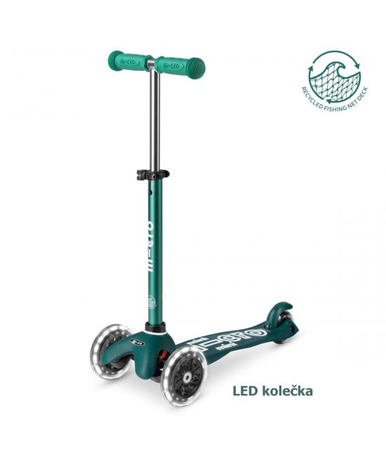 KOLOBEŽKA MINI MICRO DELUXE ECO LED GREEN MMD164